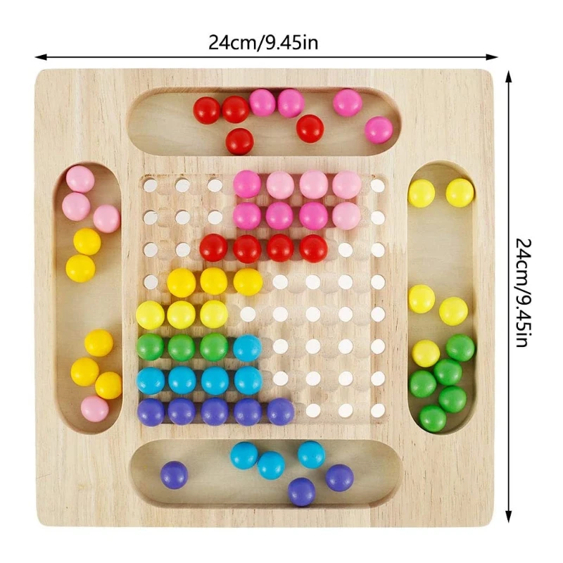

Wooden Rainbow Ball Elimination Game Magic Toy Set for Kids Adult Baby Early Educational Toys Y4UD