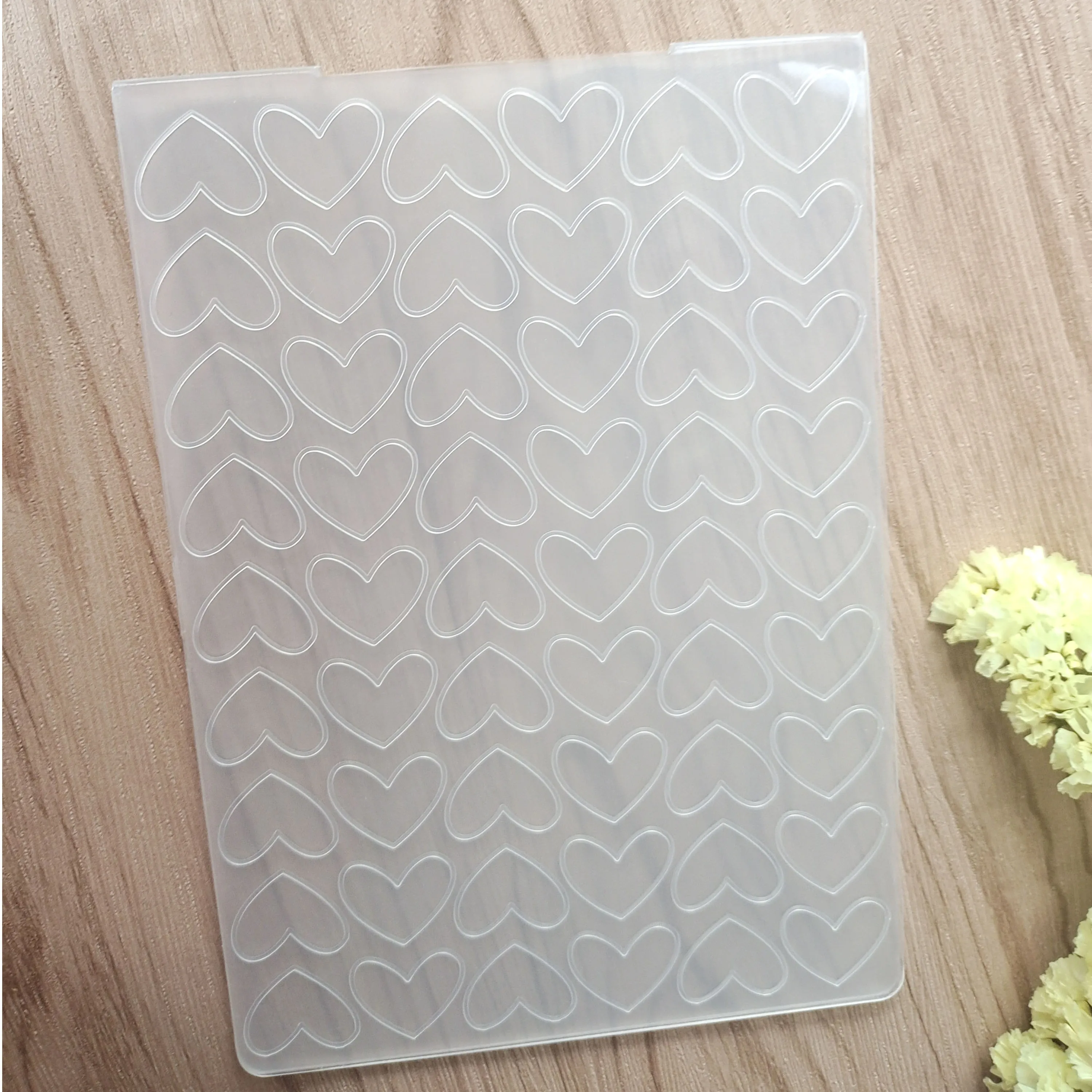 

Love Heart Design Plastic Embossing Folder For Scrapbooking DIY Photo Album Card Making Crafts