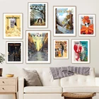 The New Yorker журнал Vogue Ретро стиль иллюстрация настенное Искусство Холст Живопись нордикастеры и принты для декора гостиной