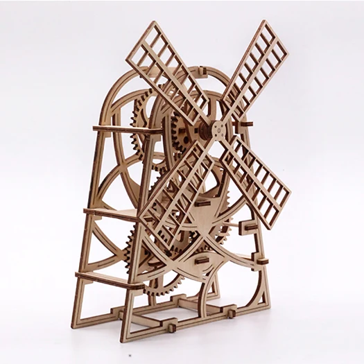 Сказочная ветряная мельница DIY деревянный подарок лазерная резка 3D механическая