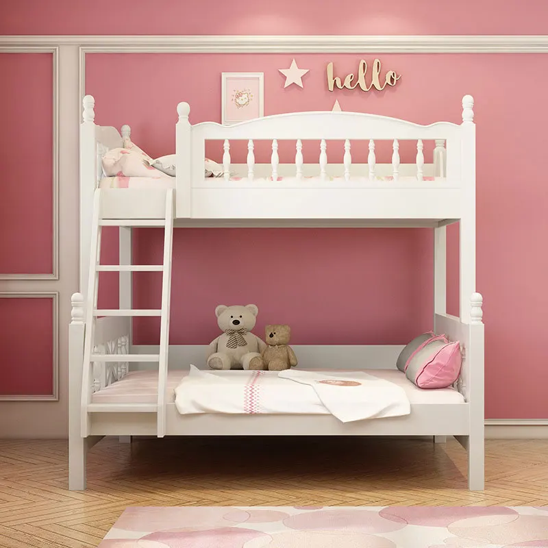 В Корейском стиле пасторальная верхний и нижний кровать комбинированная для