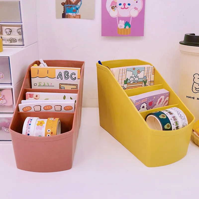 Kawaii настольная коробка для хранения корейских настольных ручек держатель кистей