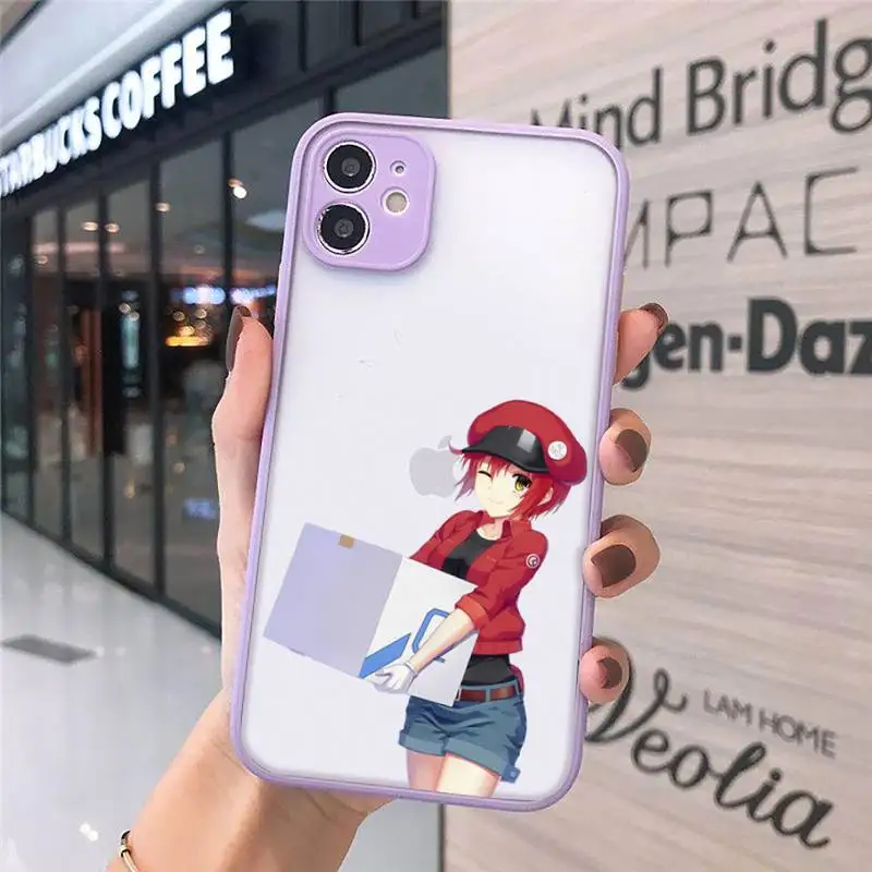

Working cell anime Phone Cases matte transparent For iphone 7 8 11 12 plus mini x xs xr pro max cover