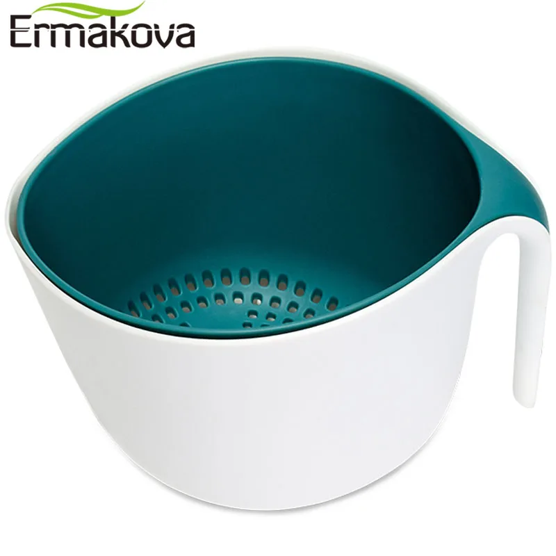 ERMAKOVA корзина с двойным сливом пластиковая фильтром для раковины хранения овощей