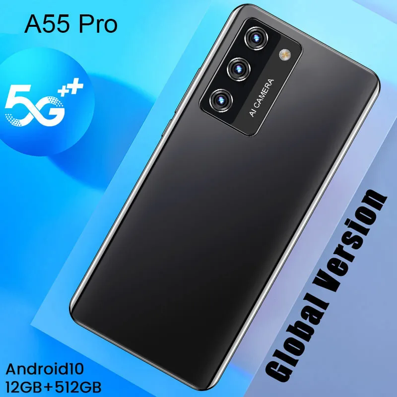 

Hot Sale Global Version Galxy A55 Pro 12 512GB 6.8 Inch 8 Core Andriod10 18+21MP HD Camera 5000mAh Dual SIM Face Unlockd