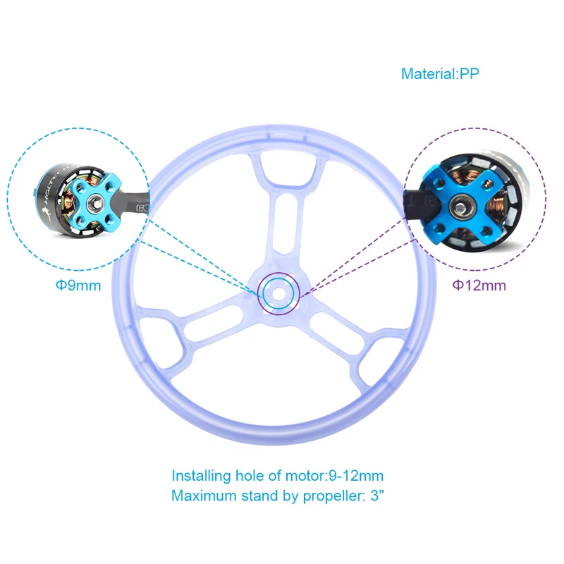 

8pcs HGLRC 2.5/3 Inch Full Enclosure Protective Ring Propeller Guard Paddle Anti-Collision Rings for RC FPVRacingQuadcopter