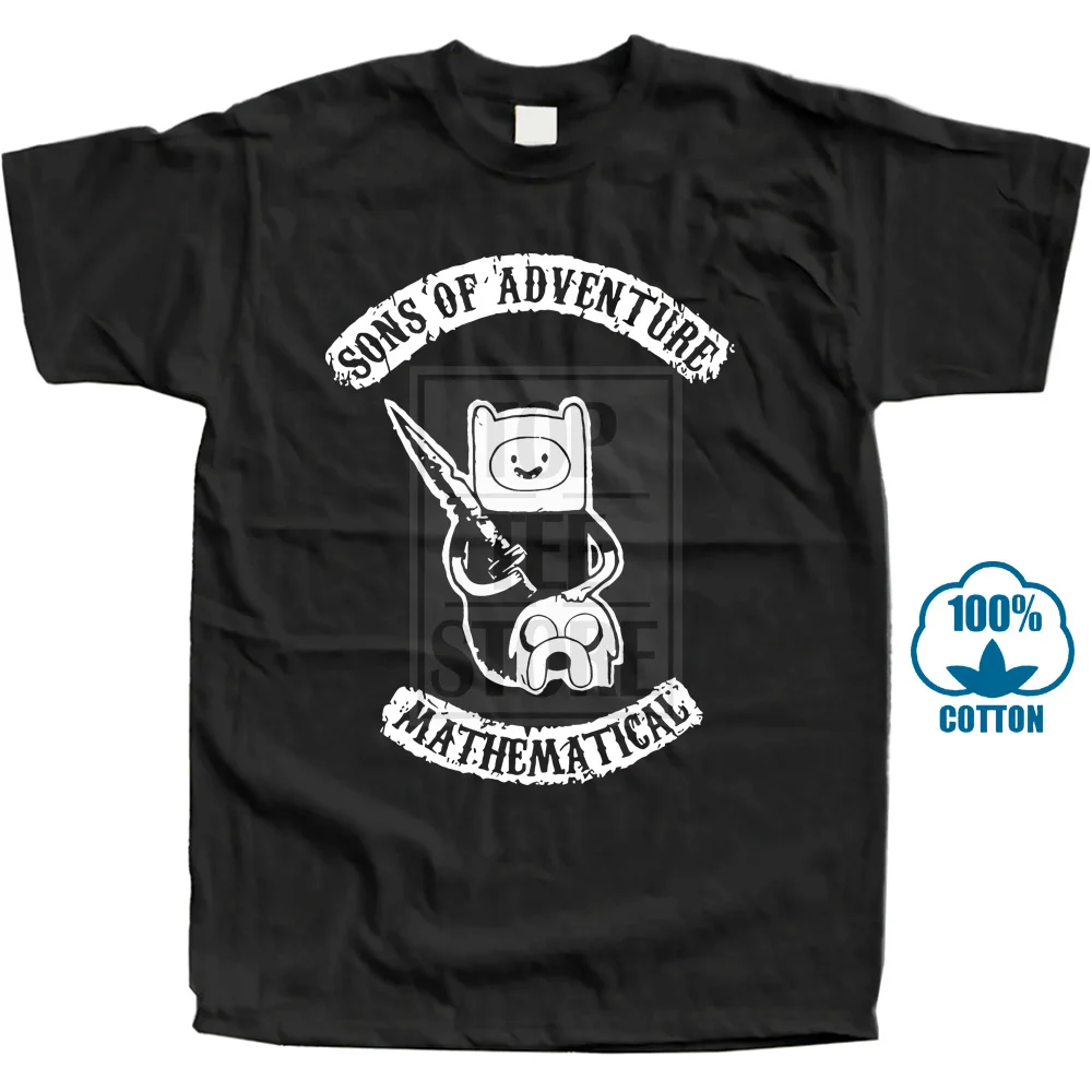 

Sons Of Adventure Anarchy Mathematical Jake Finn Black Cotton T Shirt F9834 100% Cotton Short Sleeves Tee Shirts