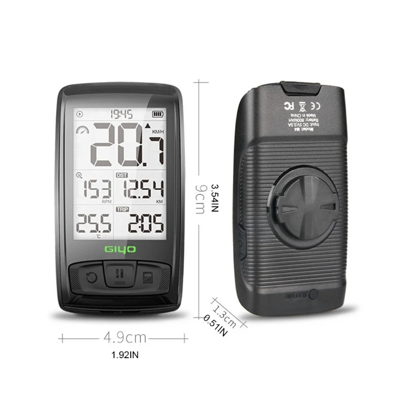 

A5KC Wireless Bicycle Speedometer Odometer,Bluetooth-compatible + Cycling Computer, Bike Computer, w/ LCD Display,IPX5