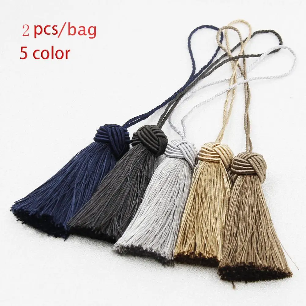 

2Piece Mini Tassel Fringe Trim DIY Craft Tassels Hanging Pendant Sewing Room Accessory Jewelry Decoration Curtain Accessories