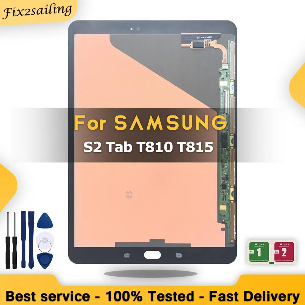 ЖК дисплей 9 7 дюйма для Samsung GALAXY Tab S2 T810 T815 сенсорный экран с дигитайзером сенсоры в