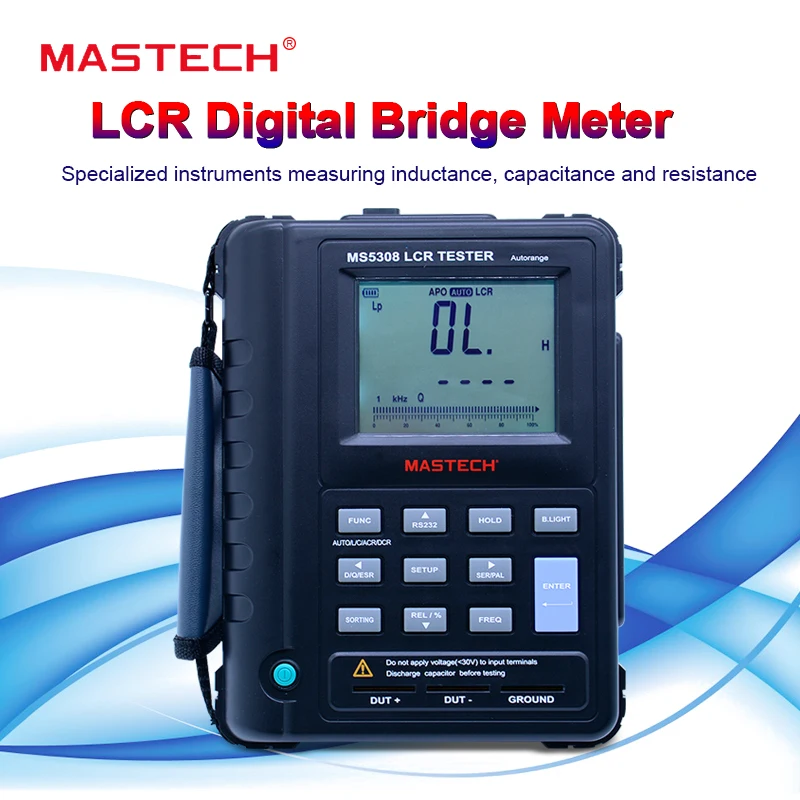 Mastech MS5308 LCR метр Портативный Ручной Автоматический диапазон LCR тестер Высокая производительность 100 кГц