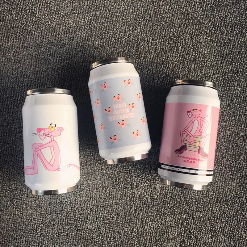 INS модные креативные банки бутылка для воды девочек портативный термос из