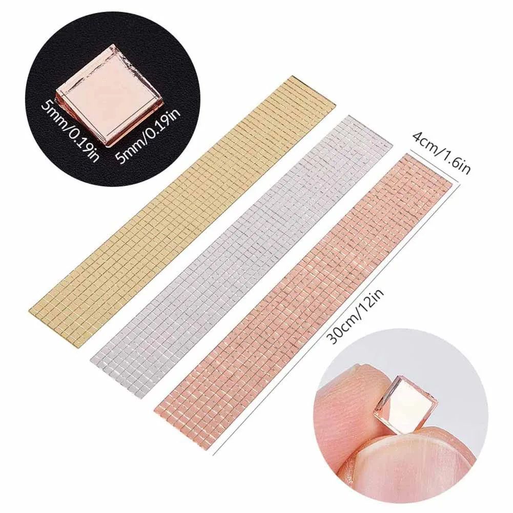 

Self -Adhesive Glass Mini Square Mirrors Mosaic Tiles For Bathroom DIY Handmade Crafts Home Decoration 30cm