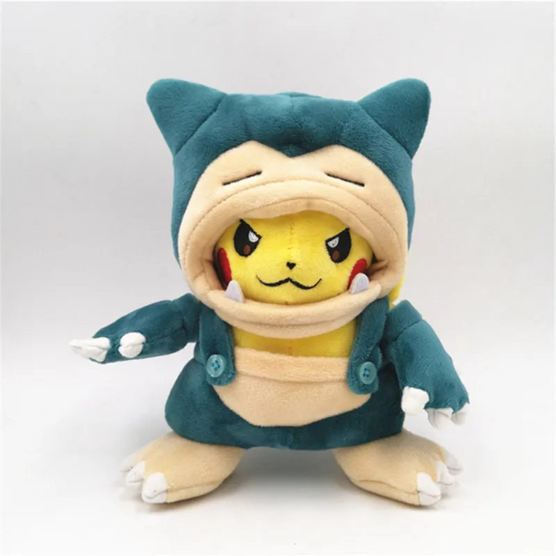 18 см Пикачу Косплэй Tyranitar Hydreigon Чаризард Snorlax Ampharos Garchomp Мягкие плюшевые игрушки