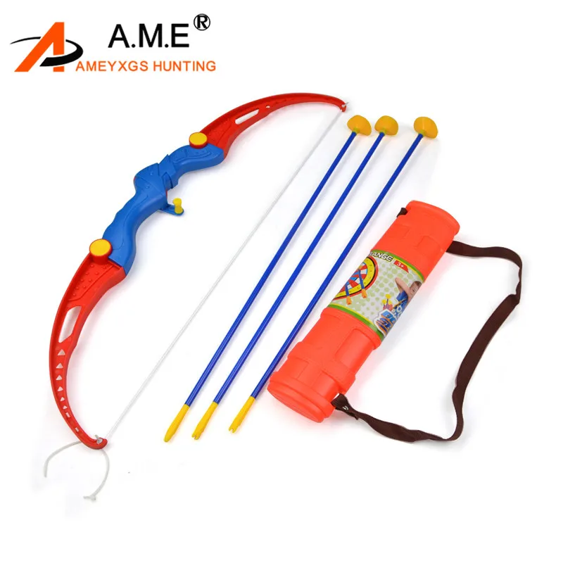 Набор игрушек для стрельбы из лука детей с 3 присосками стрелы игры подарок парк