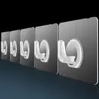 6 шт Не оставляющий следов крюк флешки без перфорации сильный клей, не оставляющая следов крюк в стену прямой невидимая подвесная Кухня Туалет дверной крючок для ванной