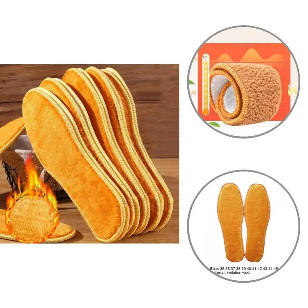 

1 пара, толстые теплые стельки из искусственной шерсти, 11 размеров