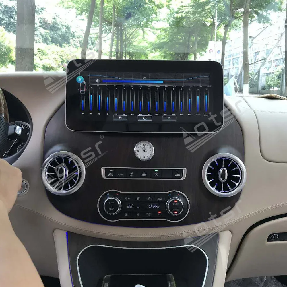 Мультимедийный автомобильный DVD-плеер в стиле Tesla Android 9 0 4 ГБ 64 Гб ПЗУ для Mercedes Benz V