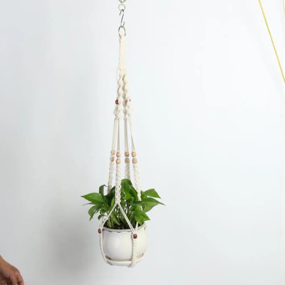

4pcs Macrame Plant Hanger Indoor Outdoor Hanging Plant Holder Hanging Planter Basket for Decorations