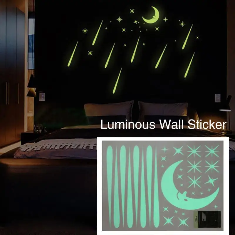 Светящийся светильник метеоритный дождь наклейки на стену домашний декор для