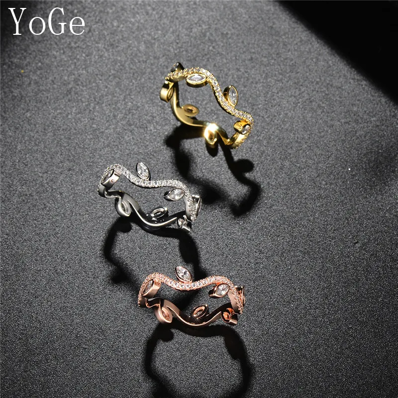Ювелирные изделия YoGe для свадьбы и вечеринки R0394 модное кольцо с цветком из