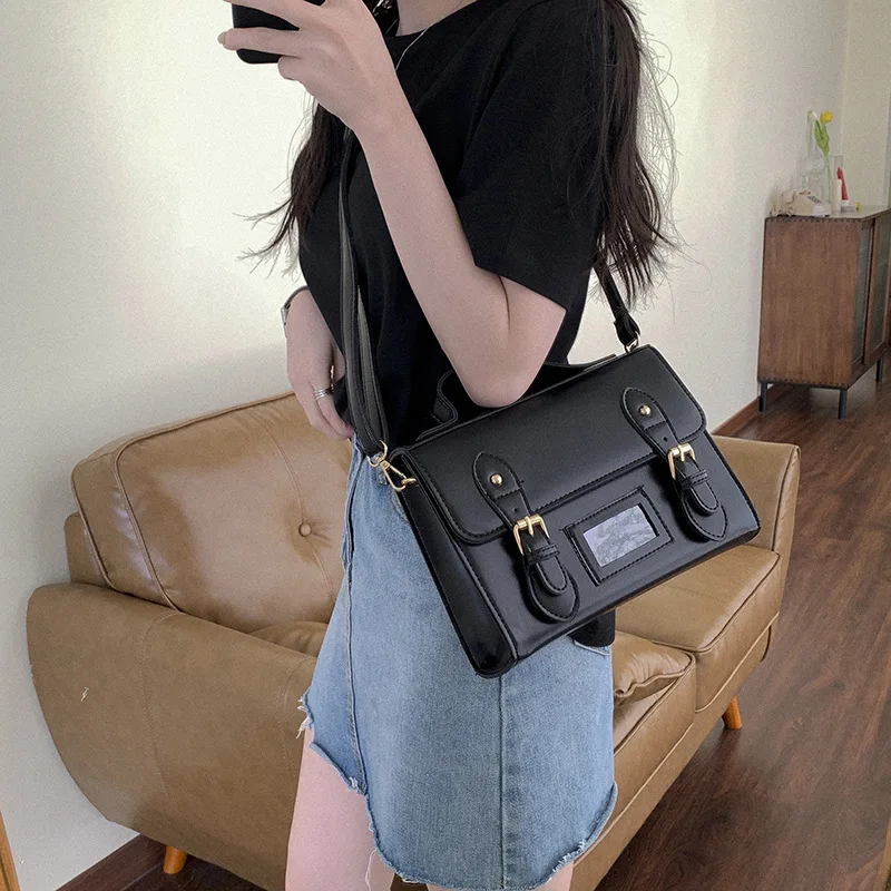 Новая простая вместительная Портативная сумка через плечо в стиле ретро|Сумки с