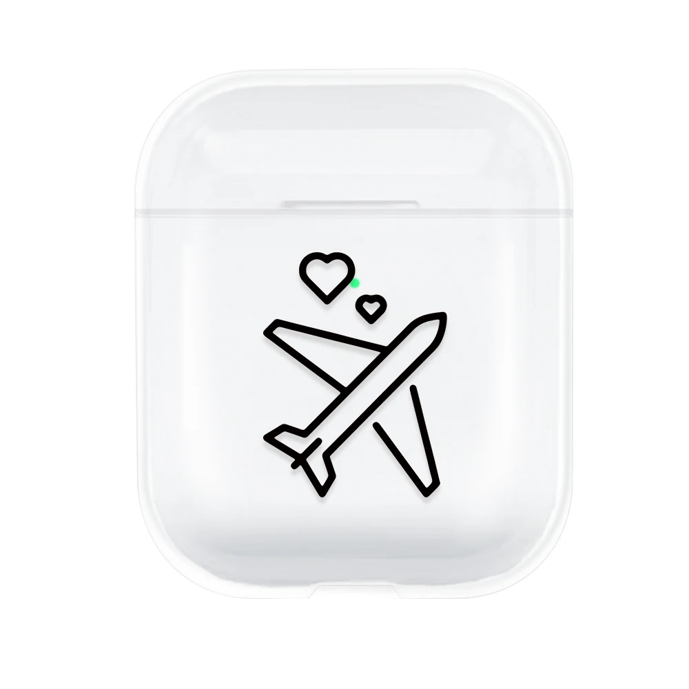 005 Жесткий прозрачный чехол для ПК, чехол для AirPods 1, 2, милые Мультяшные беспроводные наушники, зарядная коробка, чехол, сумка для Apple AirPods - Цвет: 005