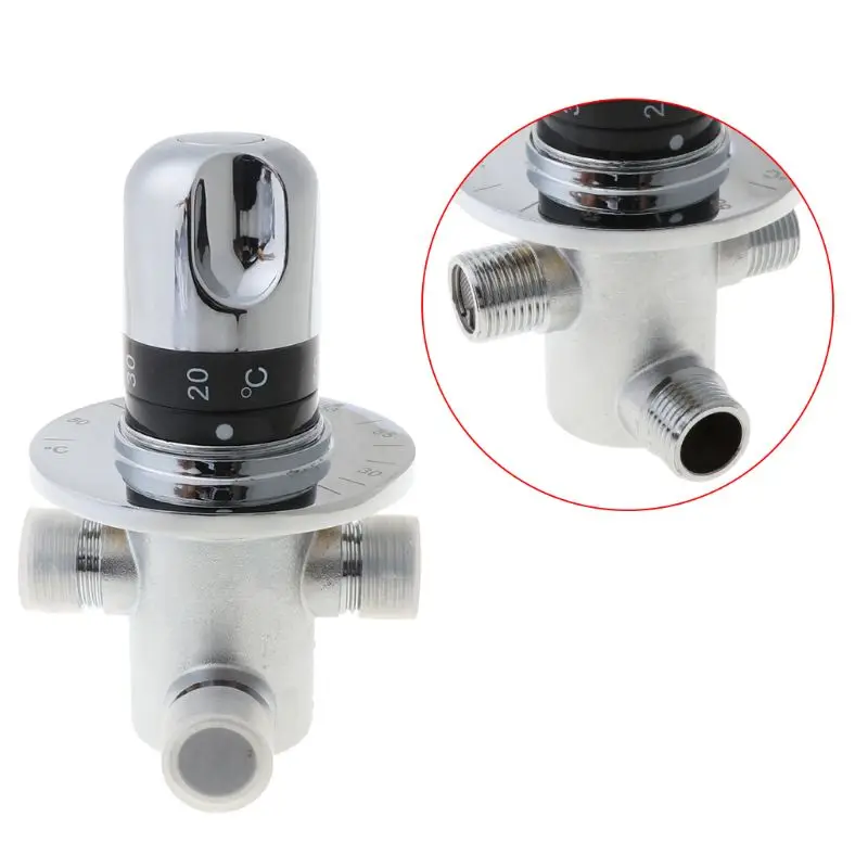 

Brass Thermostatic Mixer Valve Water Temperature Control Valve for Bath Shower A6HD