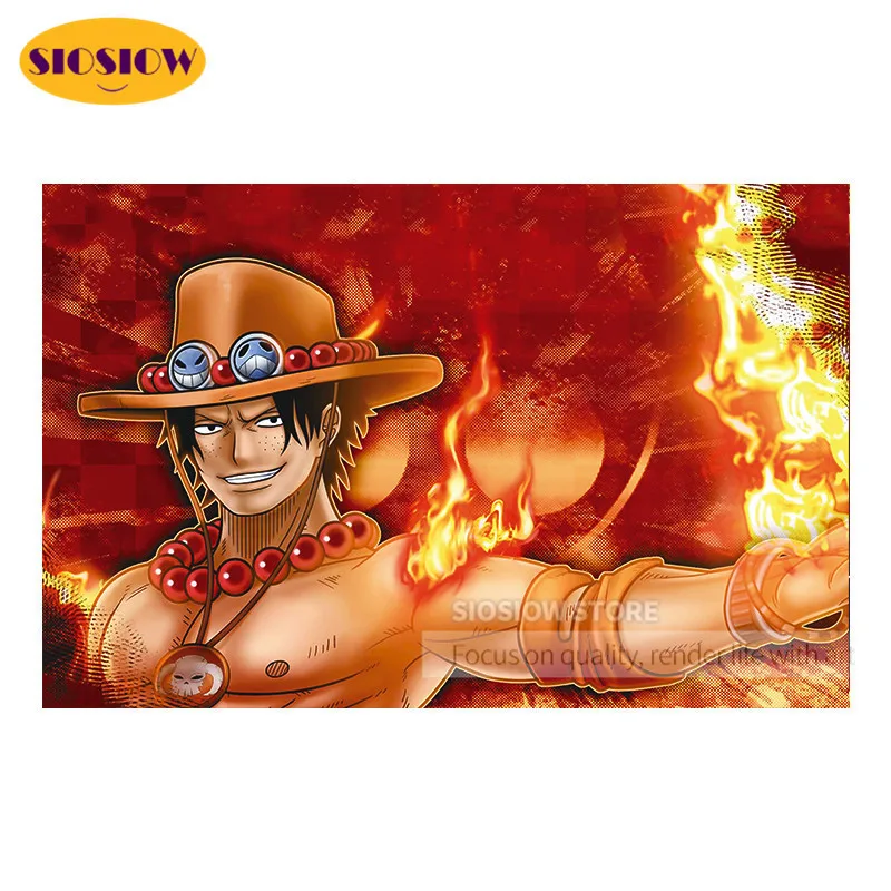 Набор для алмазной вышивки сделай сам аниме набор из One Piece Ace квадратная 3D Мозаика