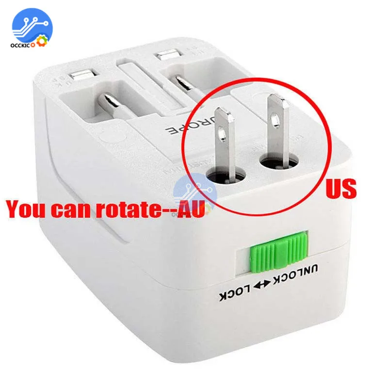 1 шт. высококачественный адаптер для ЕС Австралии Великобритании США переходник