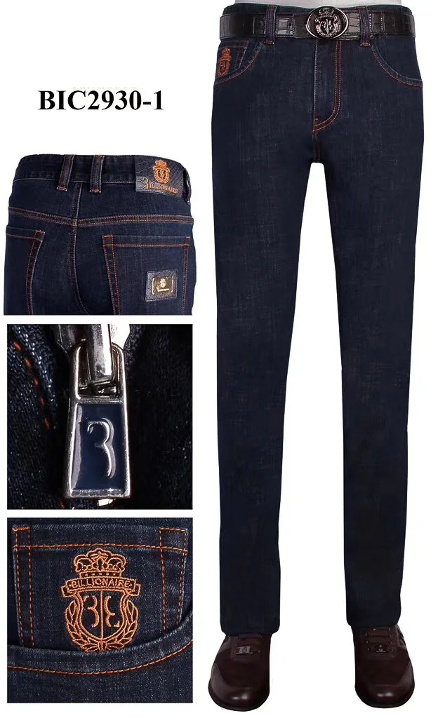 

BILLIONAIRE Jeans men 2020 launching Fashion embroidery pattern solid color high fabric gentleman variou size free shipping