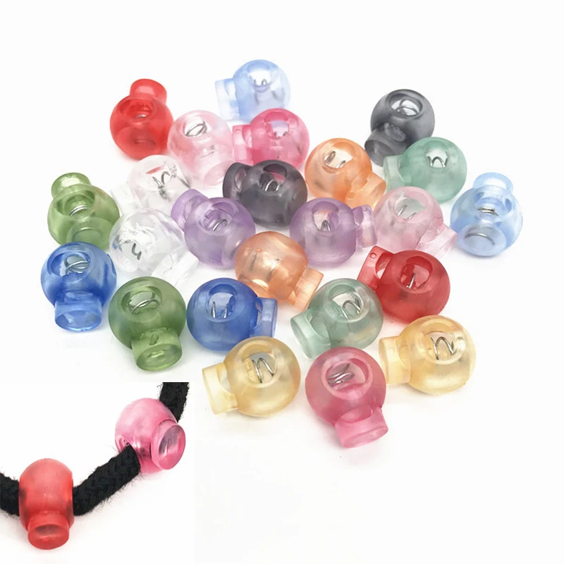 20 шт Цвет прозрачный Веревка Эластичный двухщелевая Пряжка поделки своими