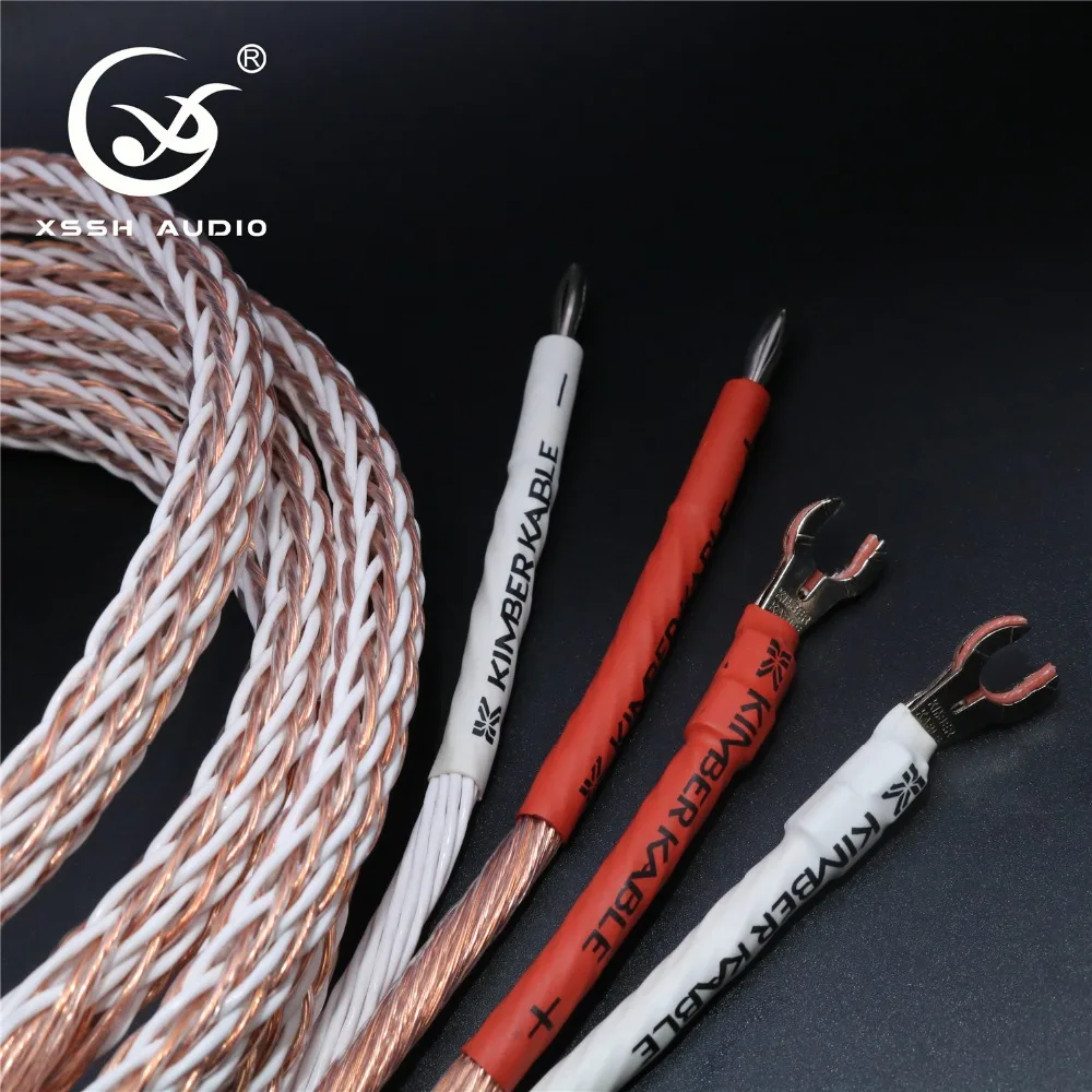 XSSH аудио Hi-end DIY HIFI посеребренный Y-образный штекер-банан 12TC 24-жильный кабель для