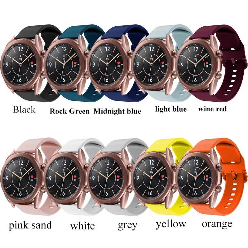 Silicone Watchbands for Samsung Galaxy Watch 3/4,20mm 22mm universal Strap for Samsung galaxy watch 4 /watch5/ 5 pro Watch Strap