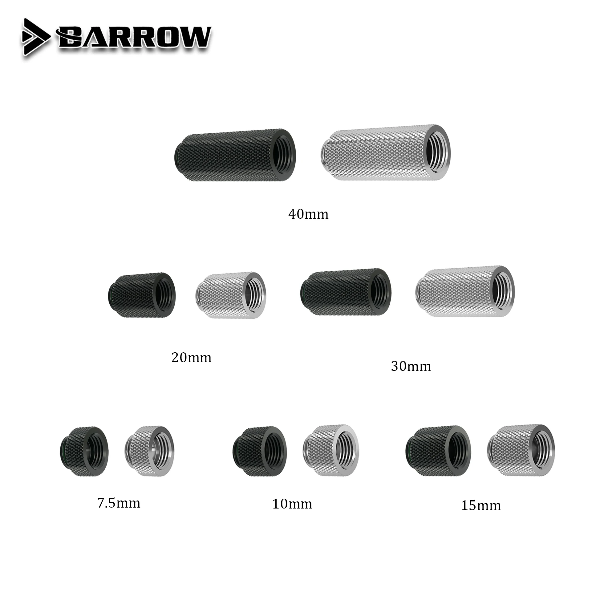 

Barrow Extender Base Fitting, G1/4 Femal To Male Thread Hand Compression, TNYZ-G7.5MM/10MM/15MM20MM/30MM/40MM