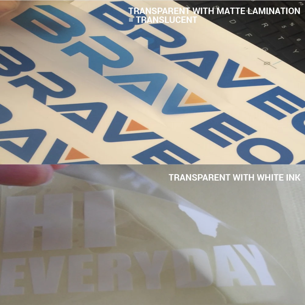 Индивидуальный логотип или текст прозрачный/прозрачный ПВХ белые бумажные