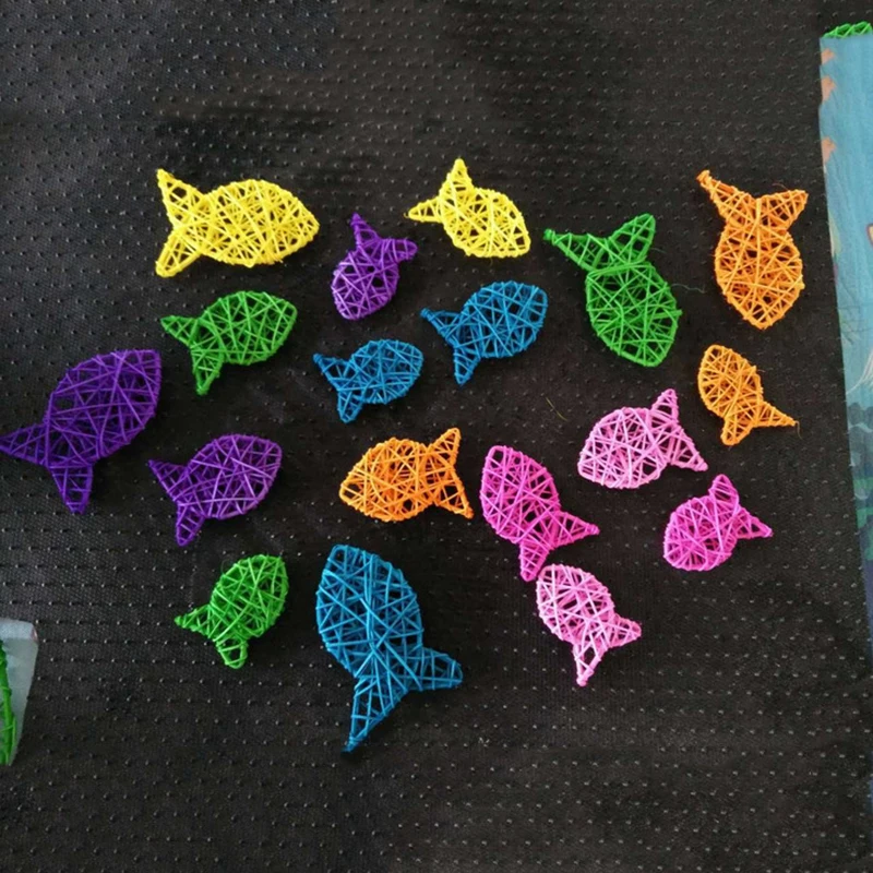 Красочный шар из ротанга пятиконечный в виде звезды и сердца Висячие огни