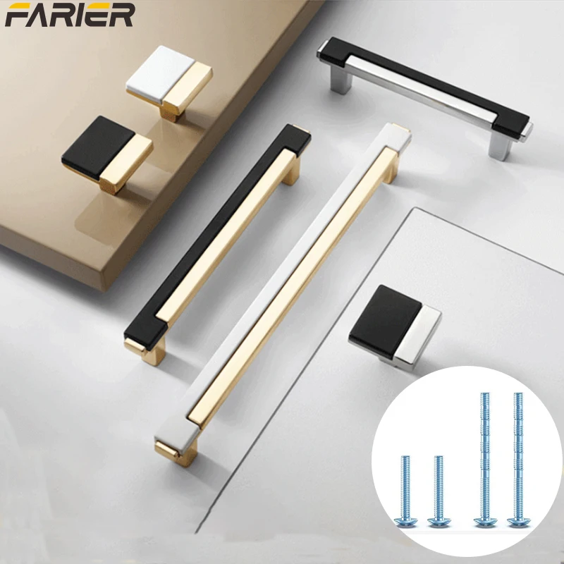 

Light luxury golden chrome kitchen handle cabinet handle fashion drawer handle furniture handle door hardware