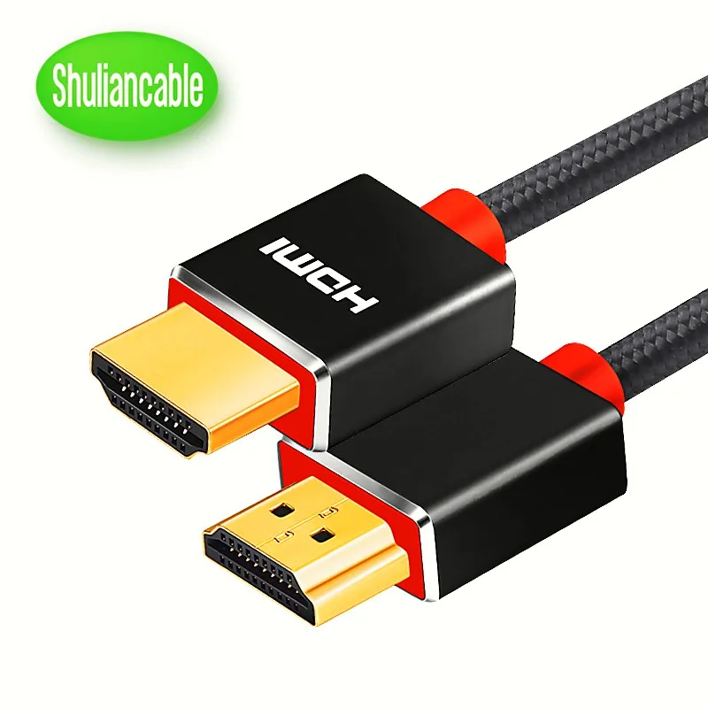 Shuliancable HDMI кабель Высокоскоростной 1080P 3D позолоченный плетеный hdmi для HDTV XBOX PS3/4