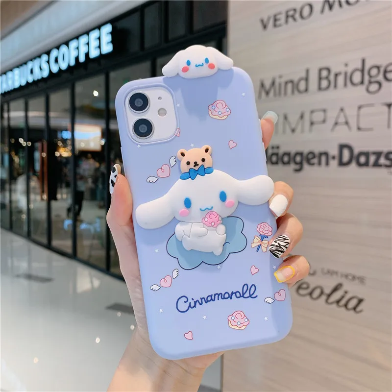 Lovely 3D Cartoon Animal Case For Galaxy S8 S9 S10 S20 S21 S22 FE Plus Cute Dog Soft Silicone Cover Samsung Note 8 9 10 20 Ultra images - 6