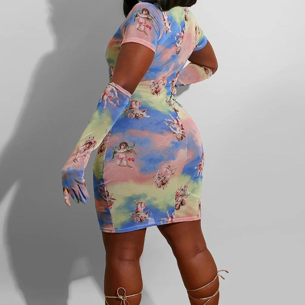 

Spring Summer Fashion Long Dress for Women Short Sleeve Paisley Print Belt Large Hem Beach Long Dress Elegant Women's Dress 2021