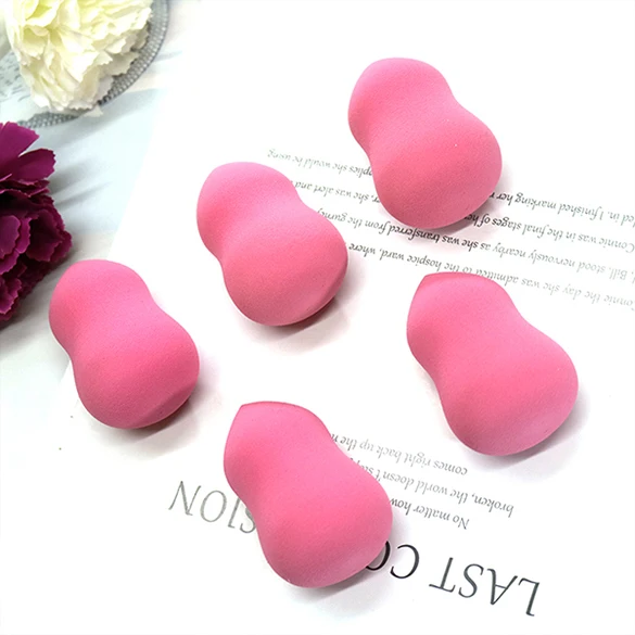 5pcs rose red HZM розовая красная основа для макияжа, спонж для макияжа, косметическая пудра, мягкая дешевая косметика, губка для макияжа, инструменты для красоты, подарки YA238 - Цвет: 5pcs rose red