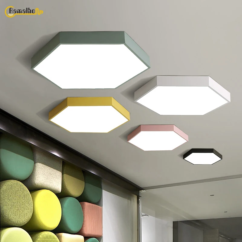 Ultra-thin LED Ceiling Lamp Six-sided Living Room Bedroom Children's led Lighting Creative Study Flush Mount Lights |