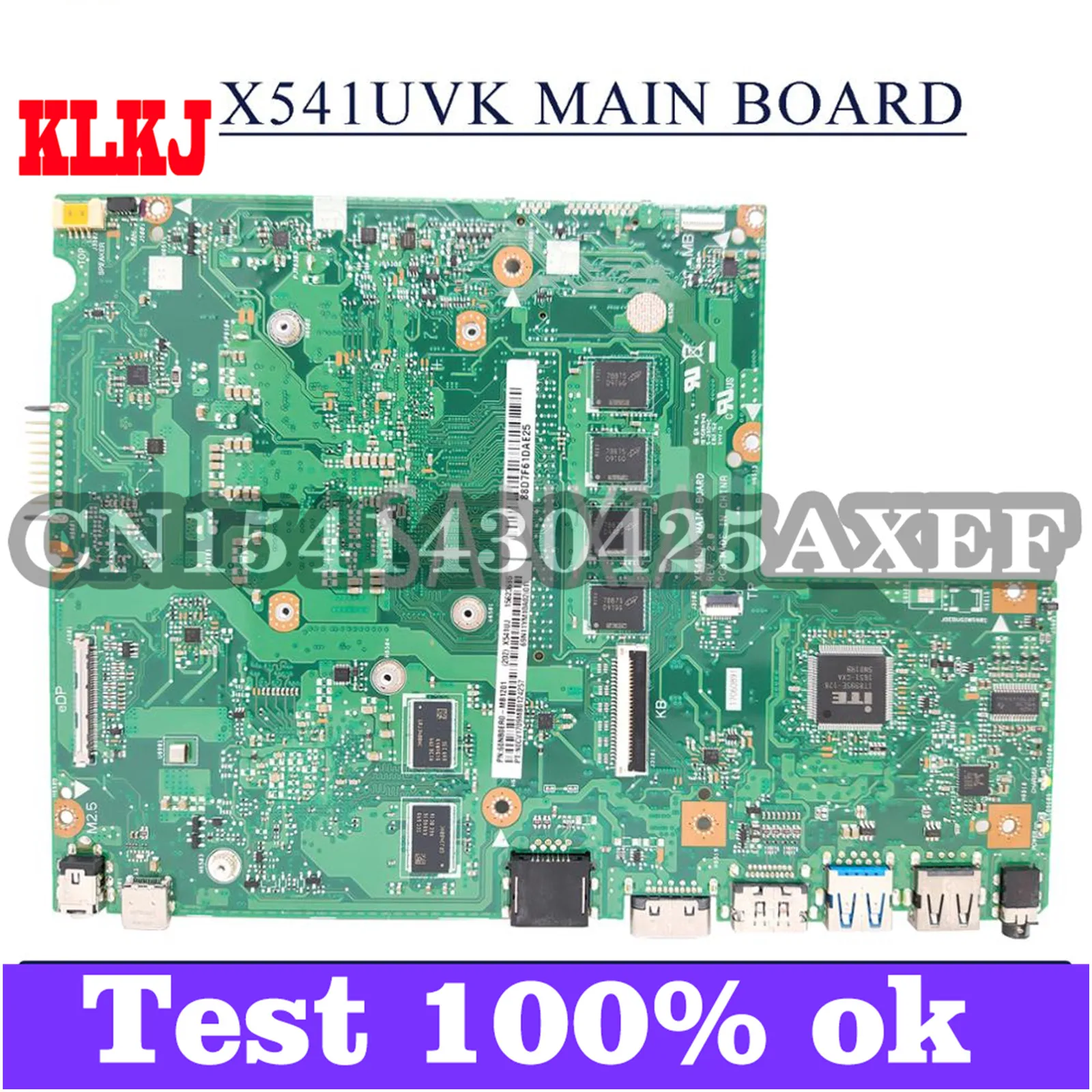 

KLKJ X541UVK Laptop Motherboard For ASUS X541UJ X541UV Original Mainboard 4GB-RAM I5-6200U GT920M