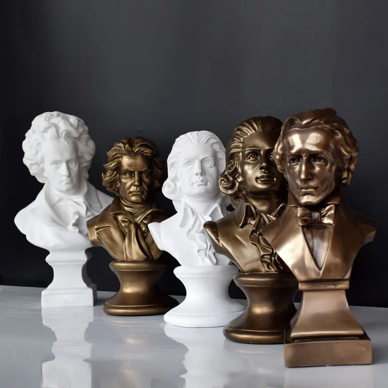 

CREATIVE MUSICIAN MOZART BEETHOVEN CHOPIN FIGURE SCULPTURE PIANO ORNAMENTS DECORATIONS GIFTS ORNAMENTS ACCESSORIES FURNISHING