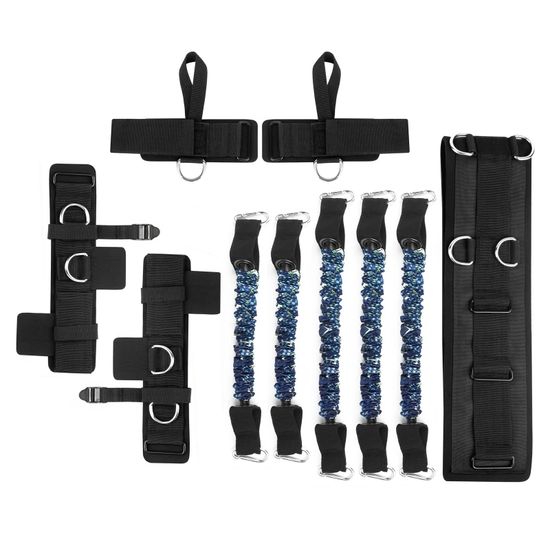 10pcs/set Resistance Bands Expander Exercise Fitness Band Stretch Training Home Gyms Workout Jumping Strength Belt Set | Спорт и