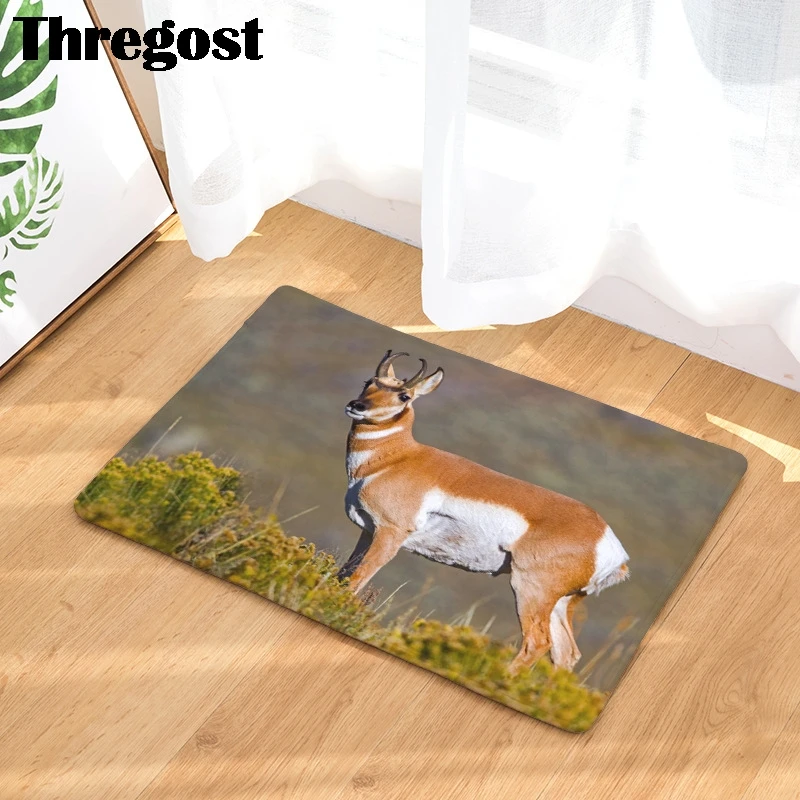 

Современные 3D маленькие напольные коврики из микрофибры с животным принтом для гостиной, спальни, комнатный дверной коврик, скандинавский ...