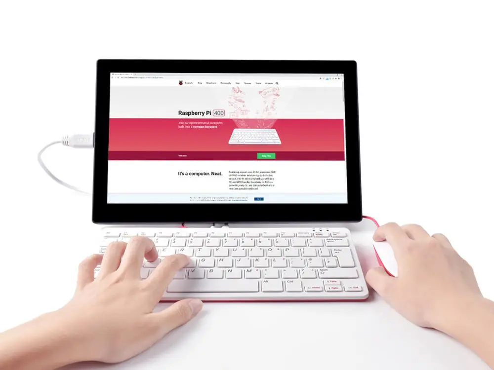 Компьютер Raspberry Pi 400 мощный простой в использовании компьютер встроенный
