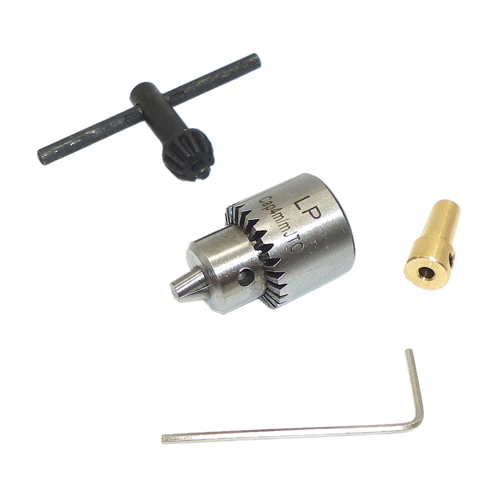 

Патрон для электродрели, зажим от 0,3 мм до 4 мм с ключом и шатуном 3,17 мм 1/8 дюйма, патрон для ударной дрели для электродрели