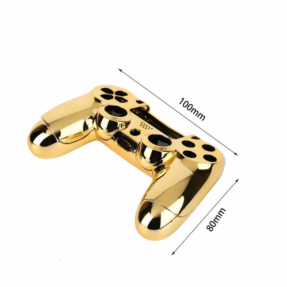 

Full Housing Shell Case Skin Cover Button Set with Full Buttons Mod Kit Replacement For Playstation 4 PS4 Controller Gold